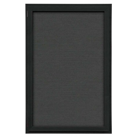 United Visual Products Outdoor Enclosed Combo Board, 72"x36", Black Frame/Black Porc & Apricot UVCB7236ODB-BLKPORC-APRICOT